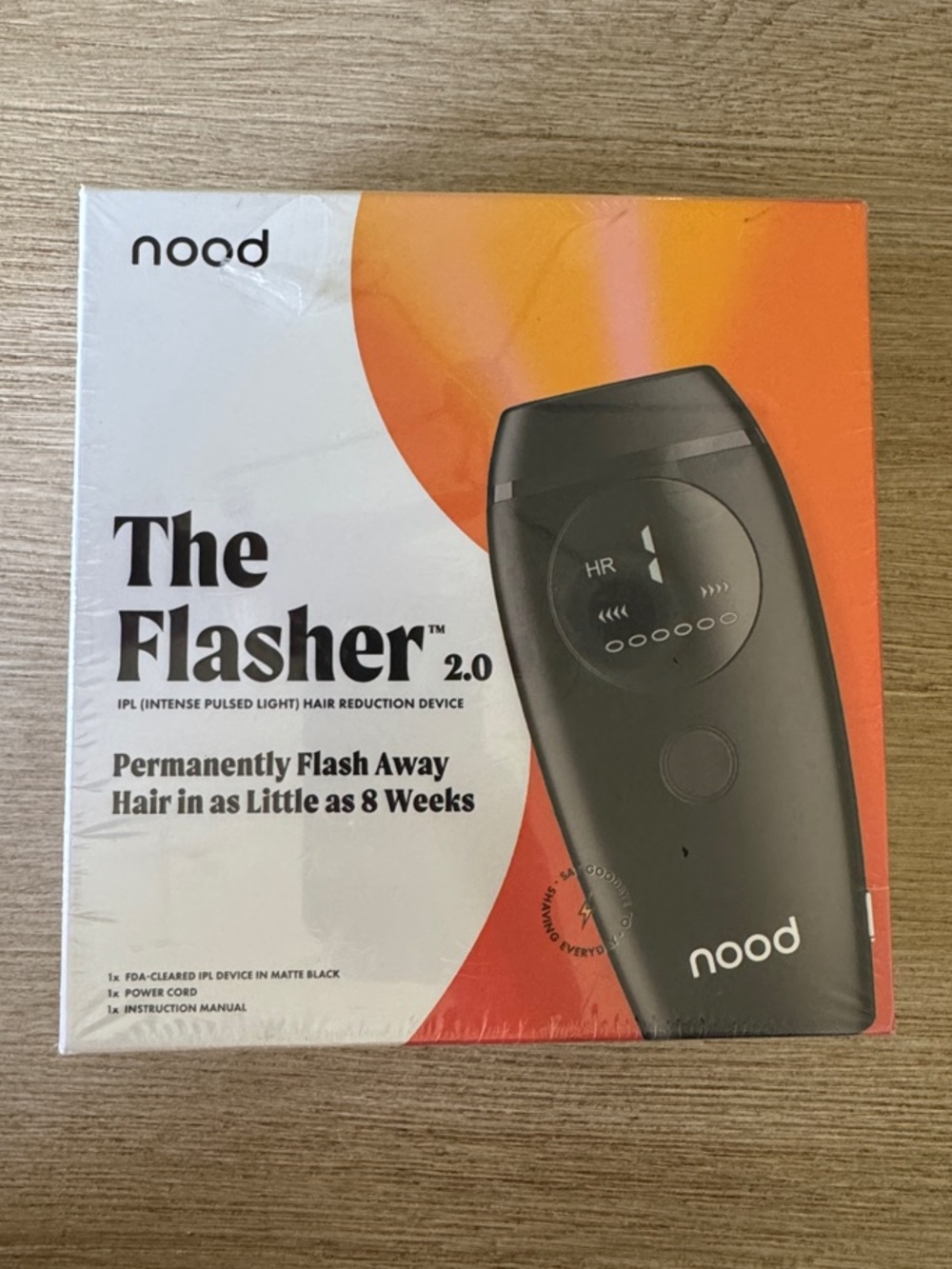 nood The Flasher 2.0 IPL Hair Reduction Device - New in Box